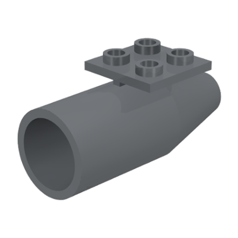 Motor Glad Groot 2x2 Dunne Plaat aan Bovenkant Dark Bluish Gray